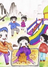 《和諧城市，共享美好童年》 陳劉筱旭 12歲 鳳臺縣第十中學(xué) 六（5）班