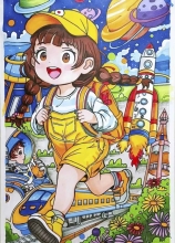 《我的航天夢，建設(shè)智慧城市》文雅婷 11歲 壽縣隱賢鎮(zhèn)第一小學(xué) 五（2）班